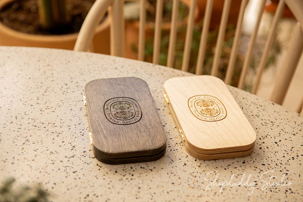 Custom Oval Wood Check Box With Magnets
