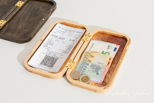 Custom Oval Wood Check Box With Magnets for restaurant
