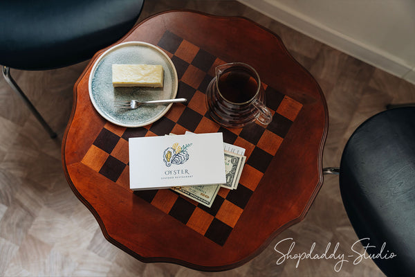 Custom White Wooden Check Presenter Box