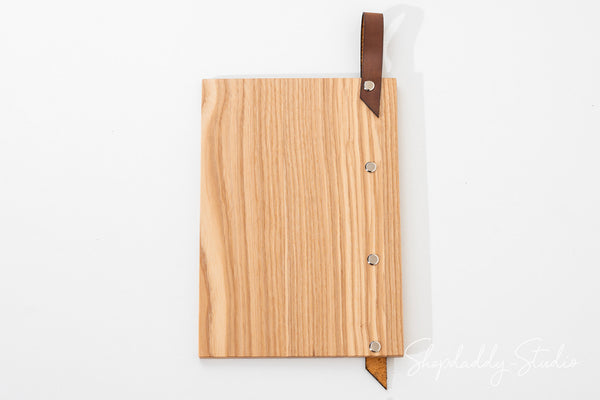 Custom Wood Menu Board With Leather Strap-Loop for bar