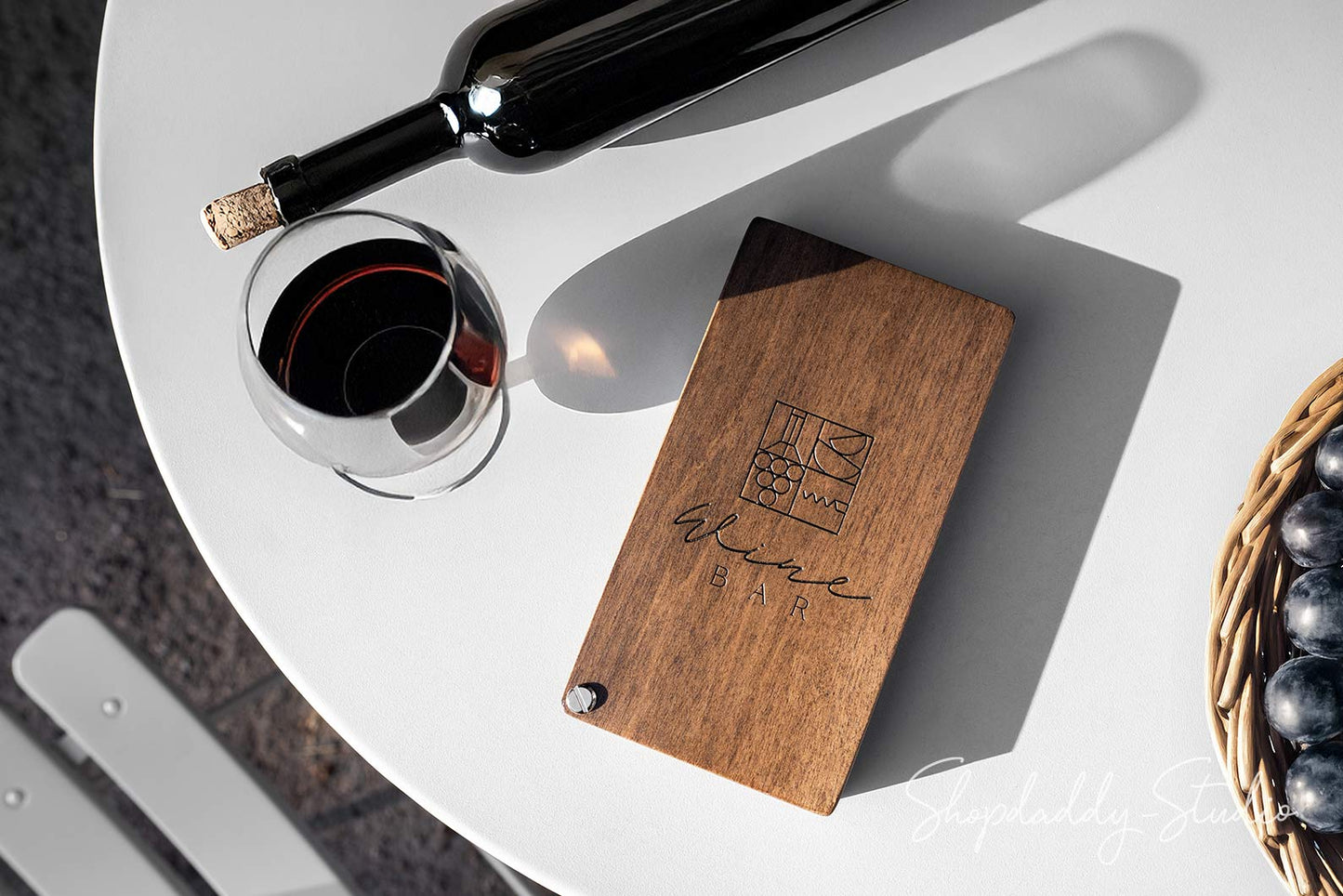 Custom Wood Server Check Box with Rotating Lid for cafe