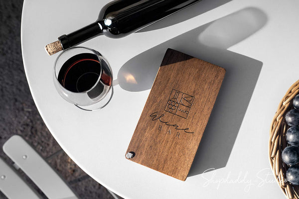 Custom Wood Server Check Box with Rotating Lid for cafe