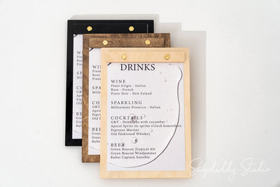 Custom Wooden Menu Board