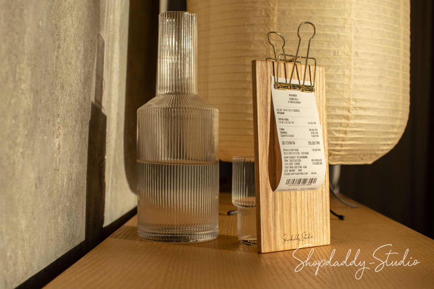 Customizable Wooden Check Presenter