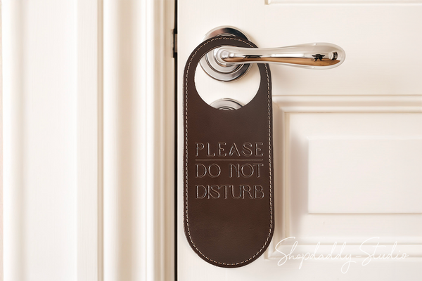 Dark Brown Do Not Disturb Door Sign