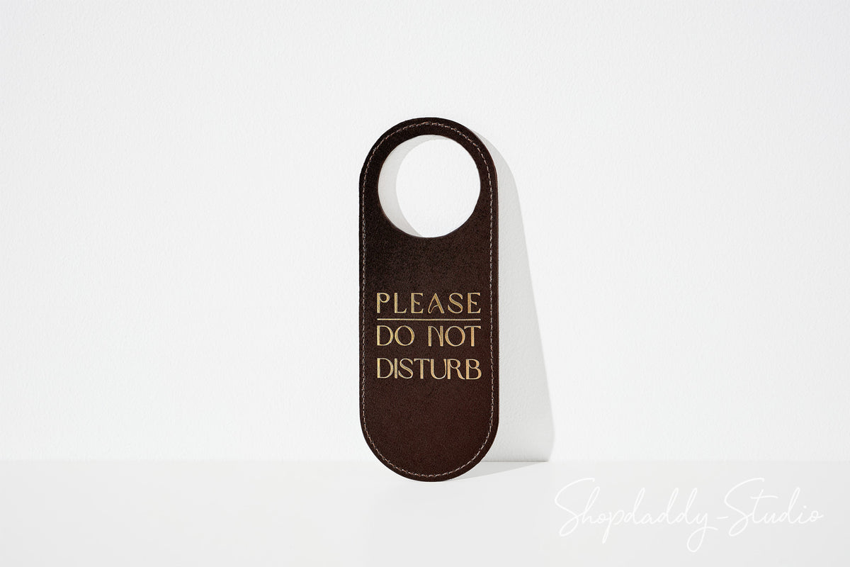 Dark Brown Do Not Disturb Door Sign for hotel rooms