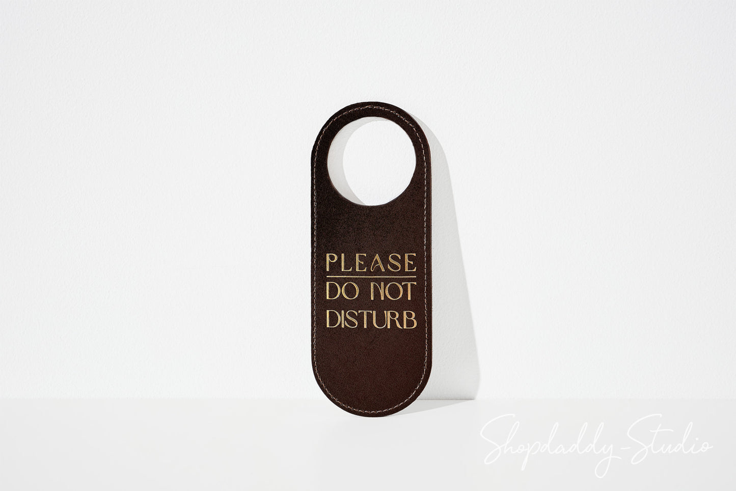 Dark Brown Do Not Disturb Door Sign for hotel rooms