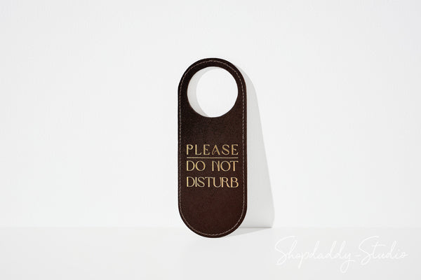 Dark Brown Do Not Disturb Door Sign for hotel rooms