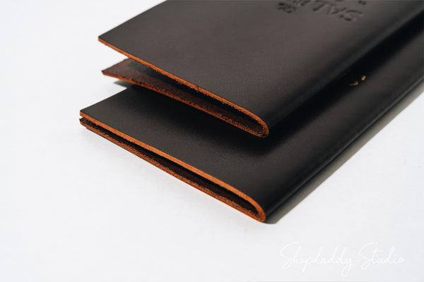 Dark Brown Italian Leather Server Book for restaurant