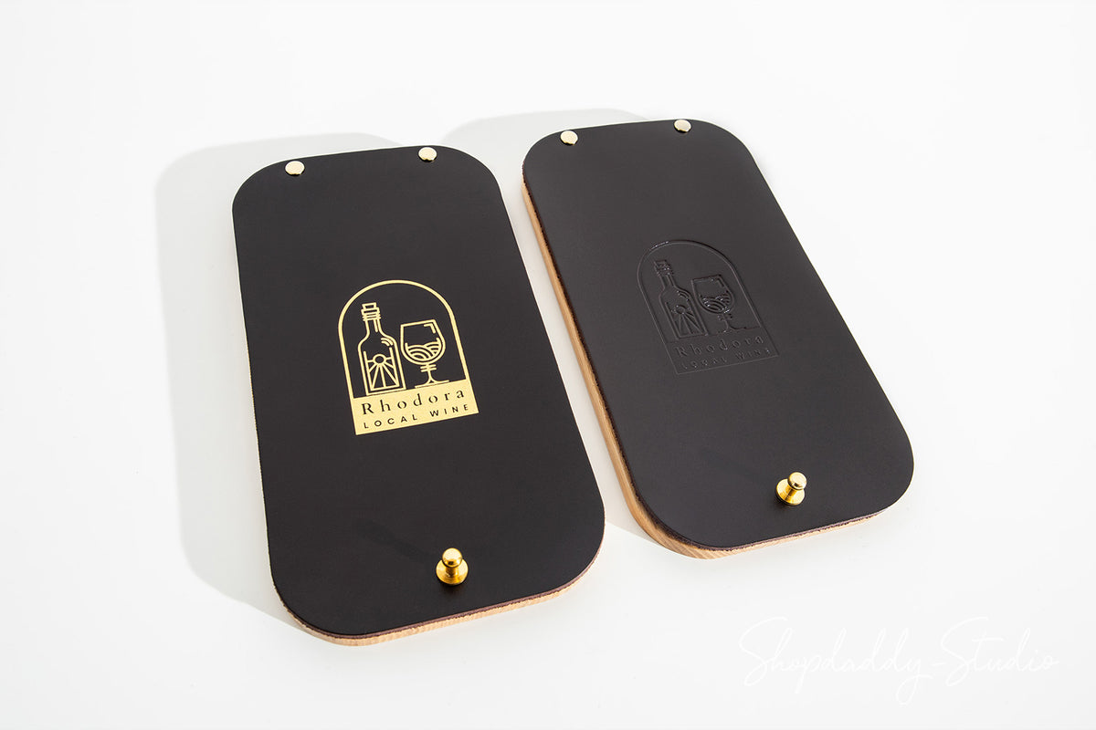 Dark Brown Leather / Ashwood Check Presenter  with blind logo