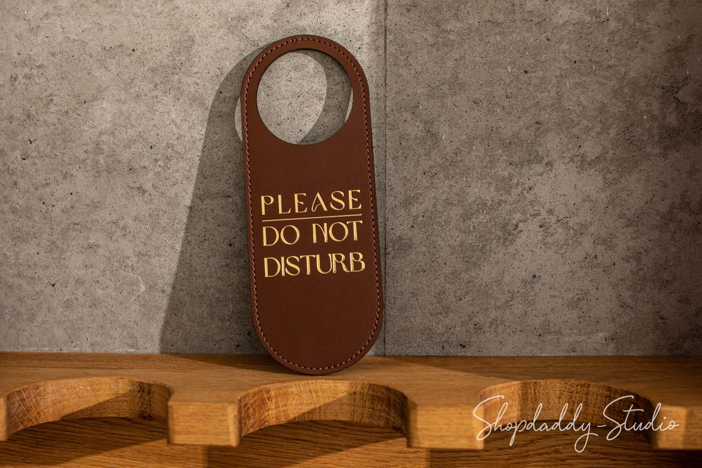 Do Not Disturb Door Leather Sign
