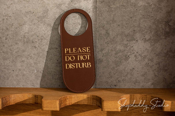 Do Not Disturb Door Leather Sign