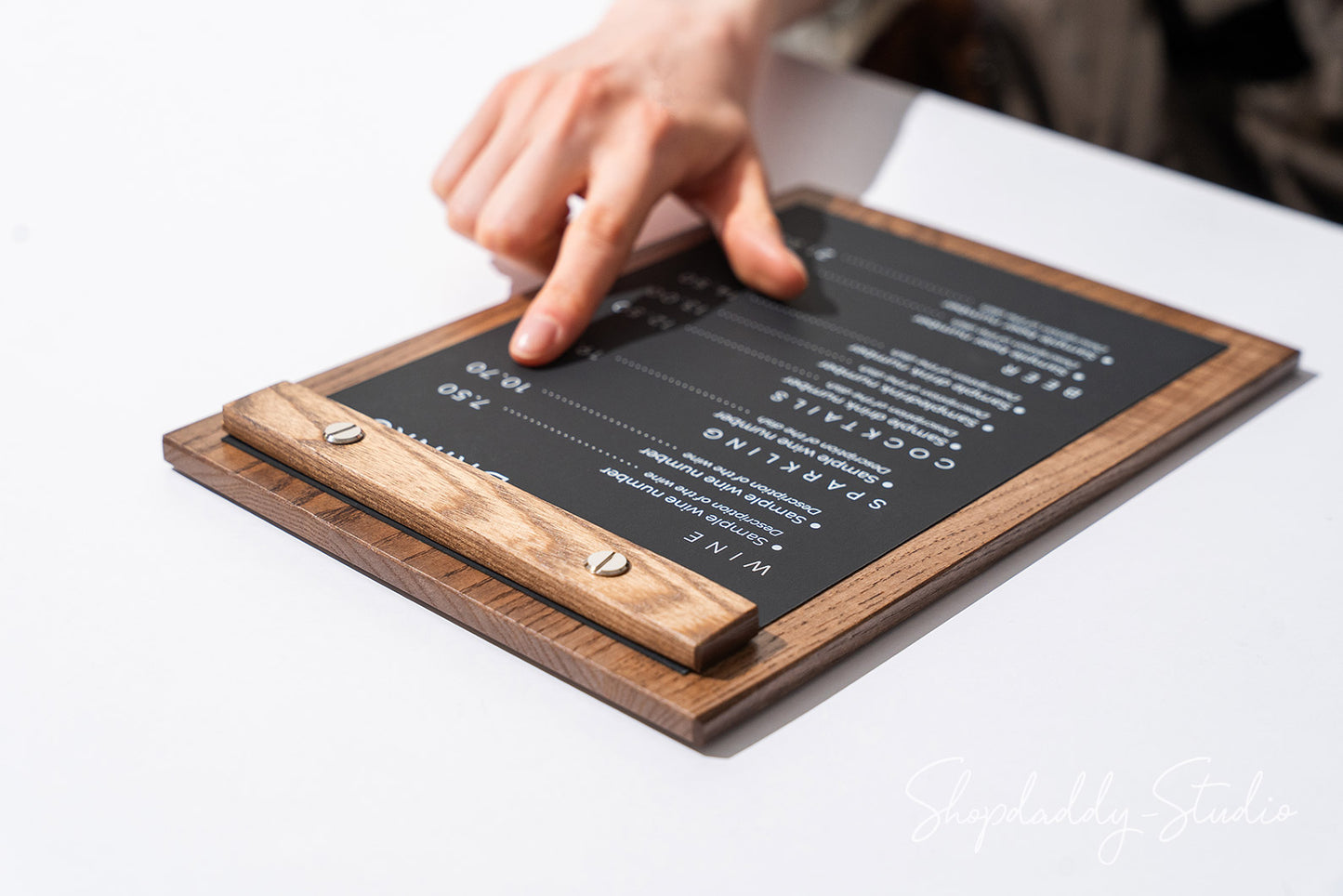 Durable Walnut Wooden Menu Board