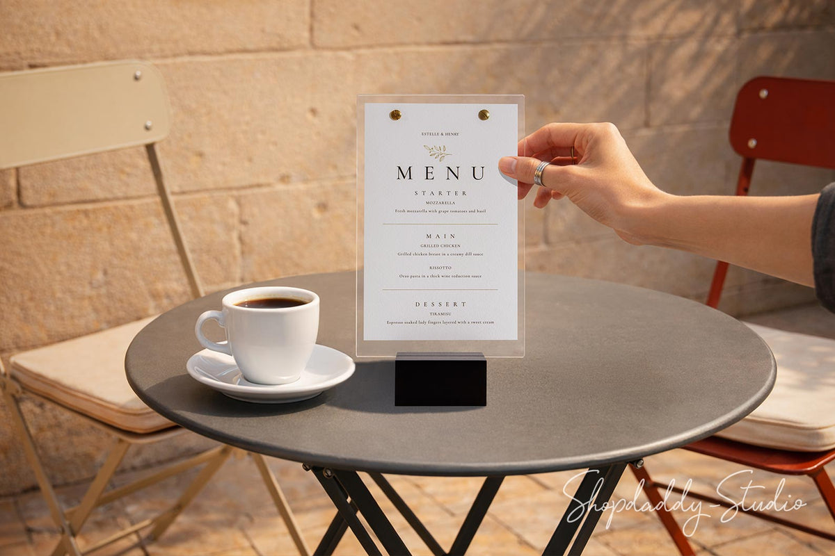 Elegant Black Bar Base with Acrylic Plate