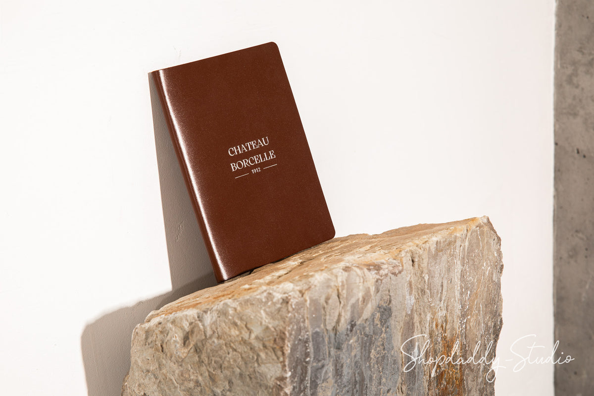 Elegant Brown Thick Leather Menu Cover with Binder Clip