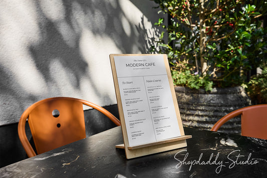 Elegant Lacquer Plywood Angled Table Tent