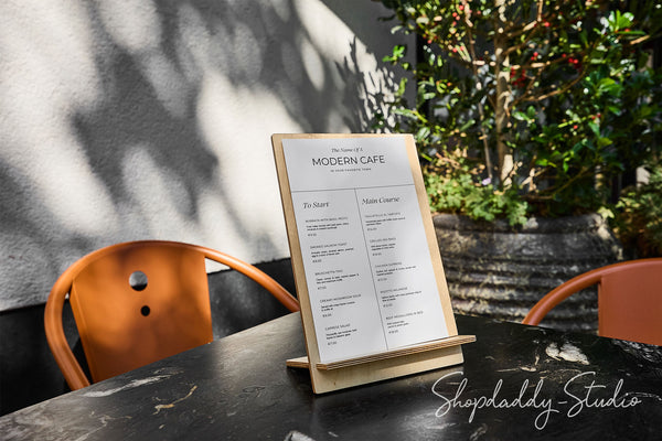 Elegant Lacquer Plywood Angled Table Tent