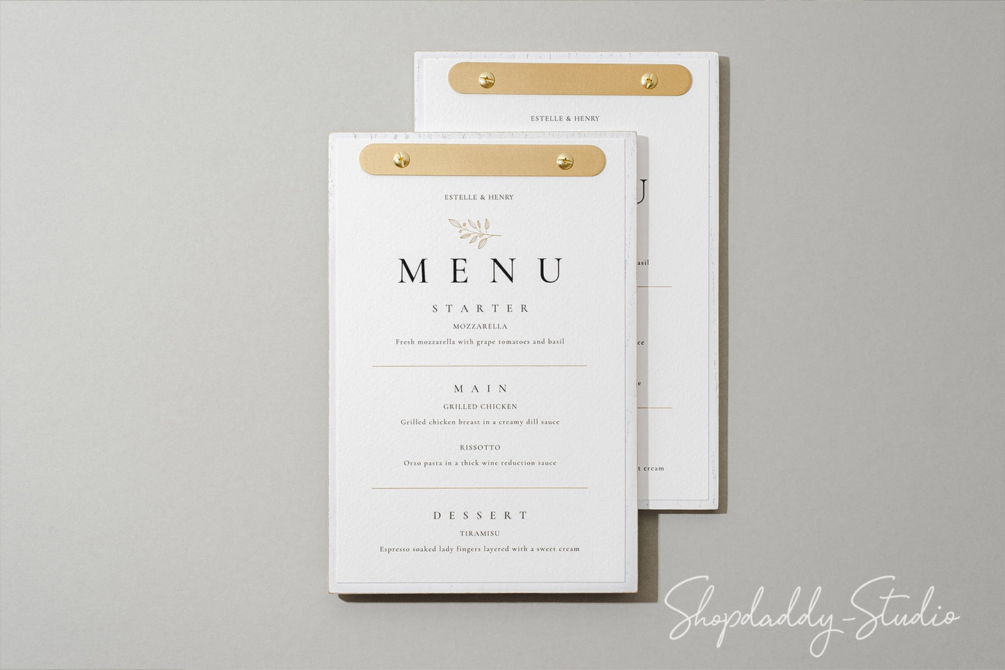 Elegant Wood Boho White Menu Board For Wedding Brunch