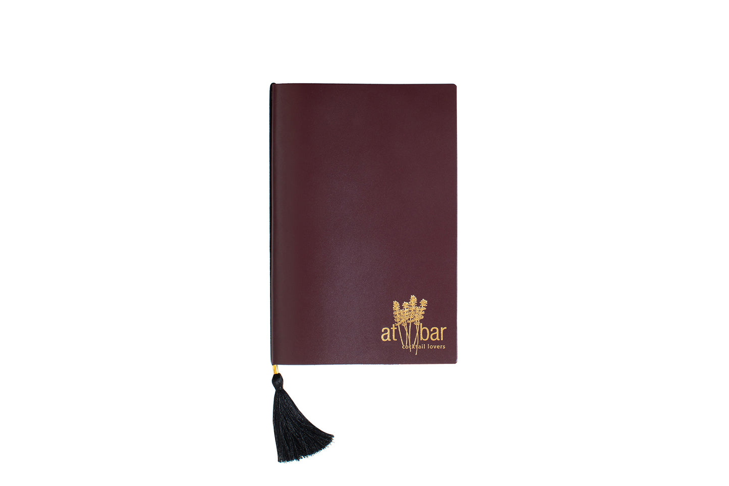 Personalized Purple Thick Leather Menu Cover with Tassel