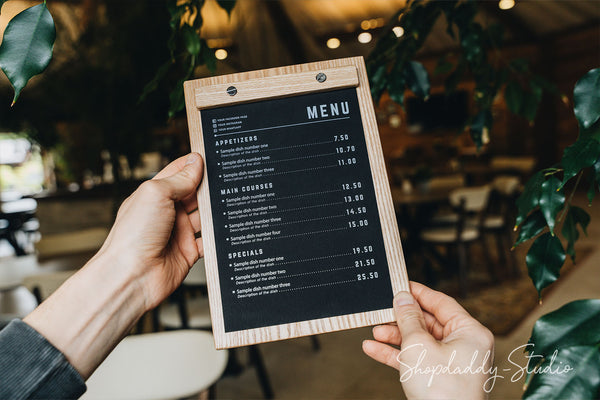Lacquer Wooden Menu Board