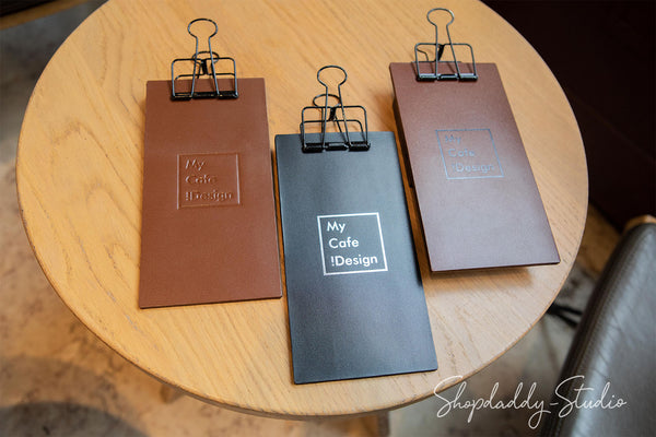 Leather Check Presenter with Binder