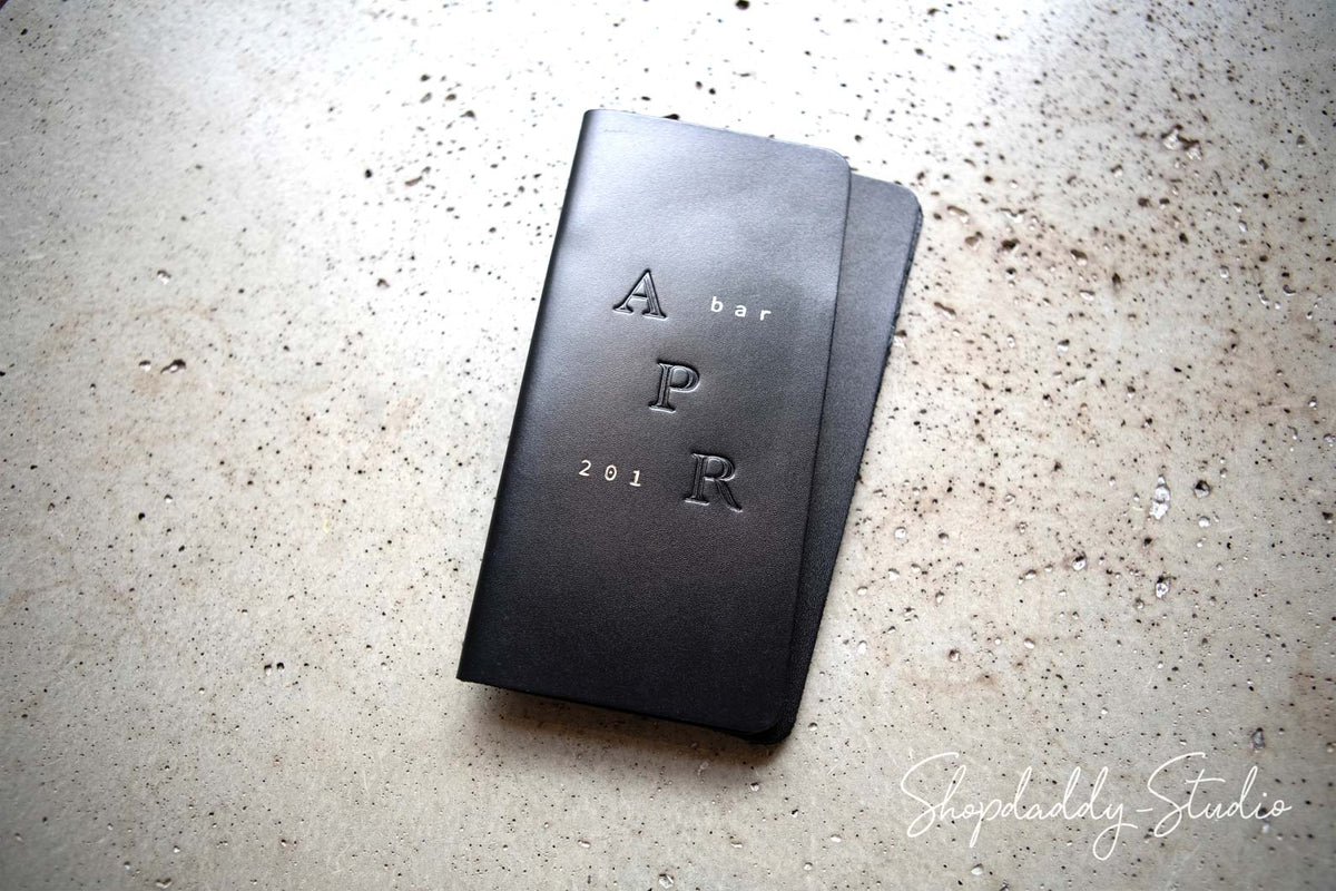 Bar Italian Leather Check Presenter with your logo