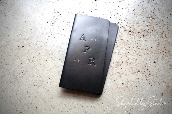 Bar Italian Leather Check Presenter with your logo