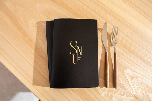 Leather Restaurant Menu Cover Book Minimalist