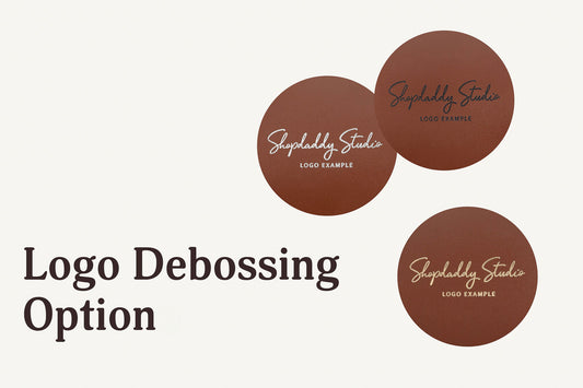 Logo debossing option - L size (up to 4x4″ / 10х10 cm)