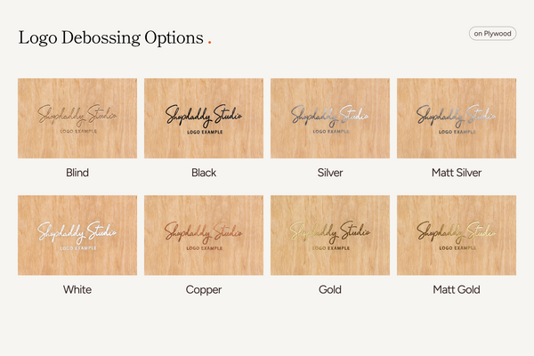 Logo debossing option - L size (up to 4x4″ / 10х10 cm)