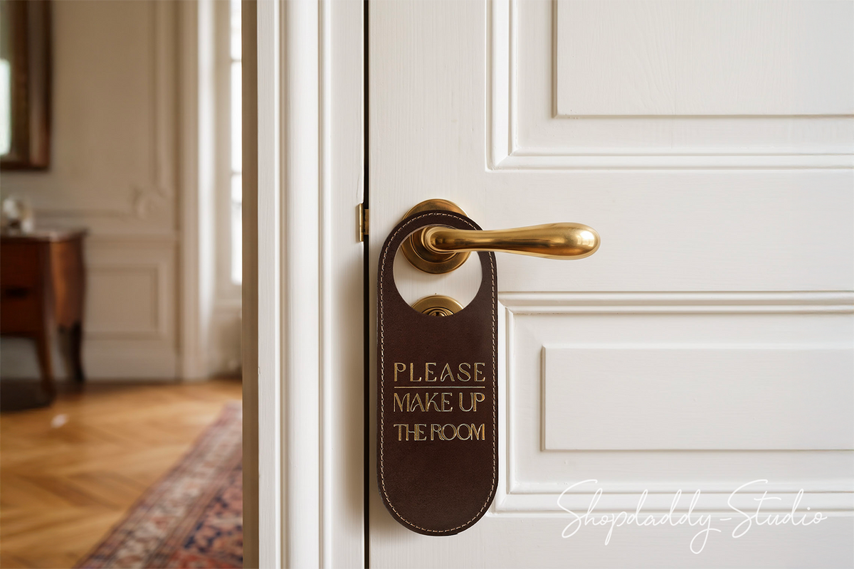 Luxury Dark Brown Do Not Disturb Door Sign