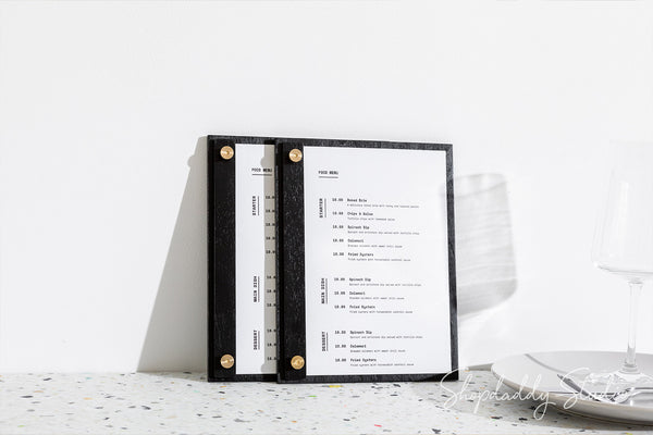 Menu Board with Vertical Plank on Screws