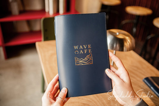 Menu Cover with Stitching and Elastic Band