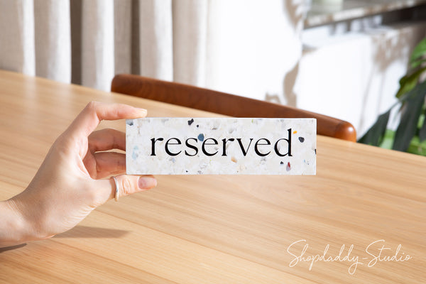 Minimalist Acrylic Restaurant Reserved Sign