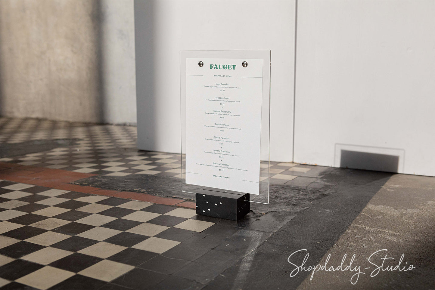 Minimalist Acrylic Sign Holder