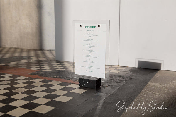 Minimalist Acrylic Sign Holder