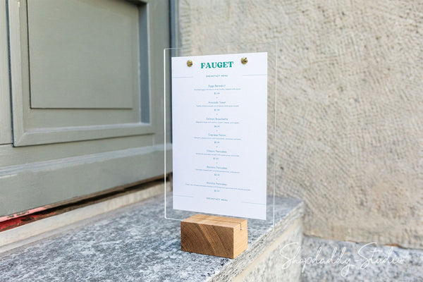 Minimalist Acrylic Table Top Display 