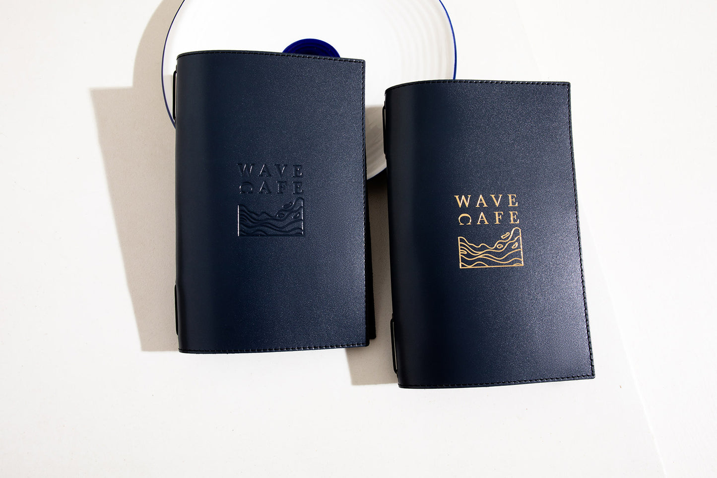Minimalist Menu Cover with Stitching and Elastic Band