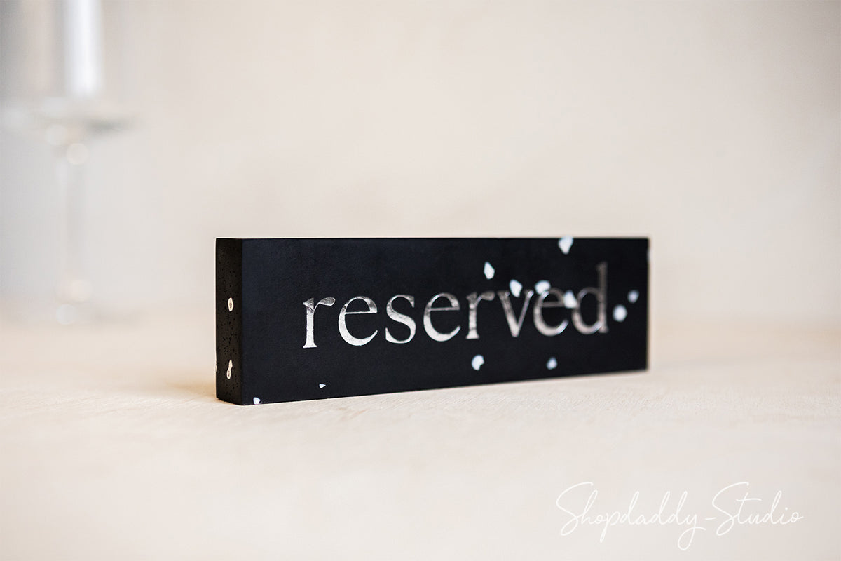 Minimalist Restaurant Reserved Table Signs