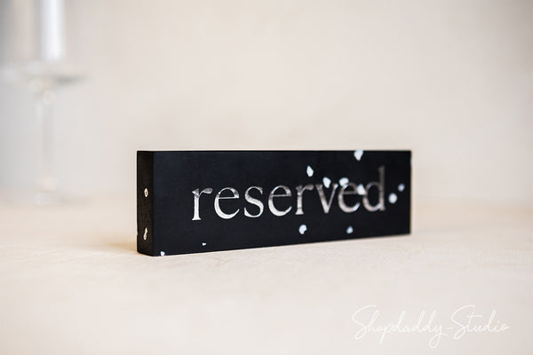 Minimalist Restaurant Reserved Table Signs