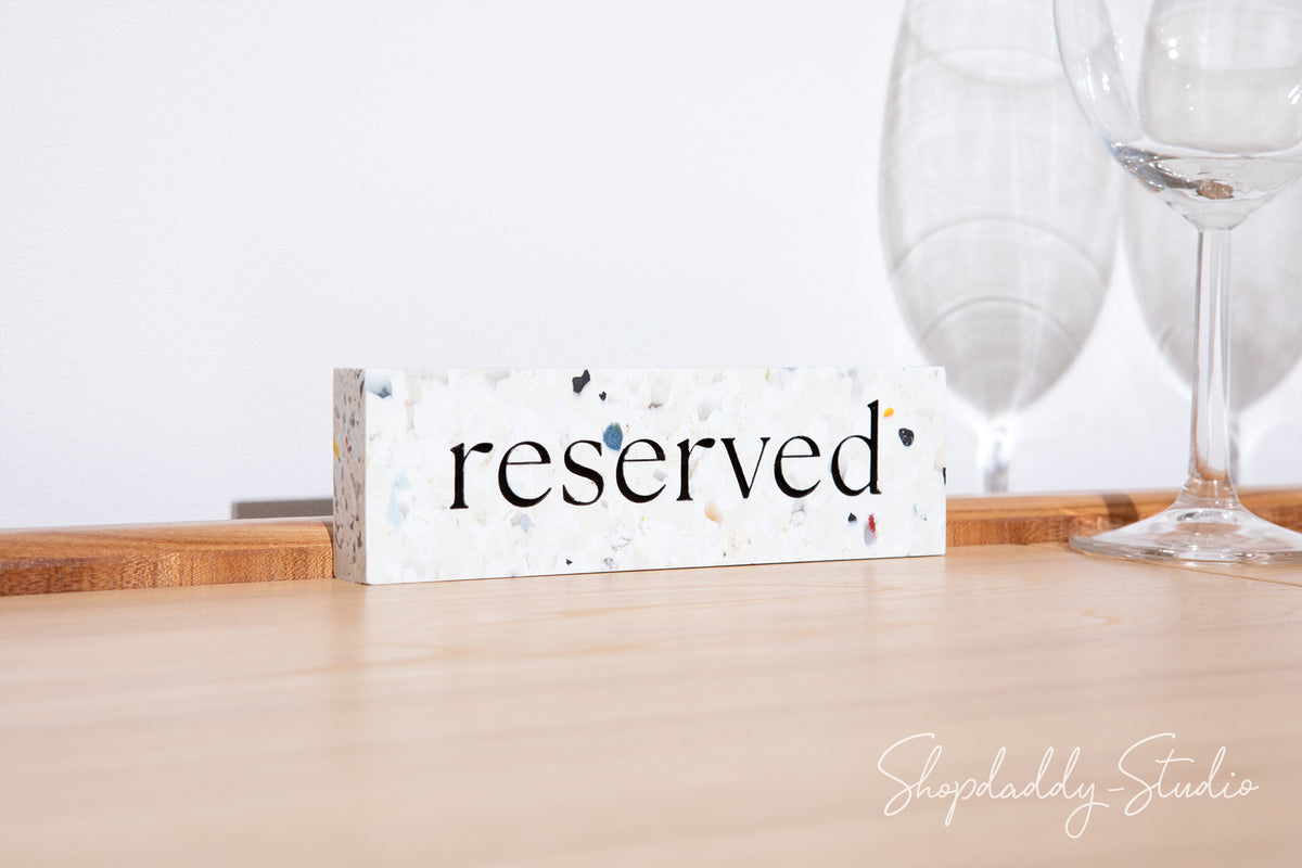 Minimalist Table top Sign for restaurant