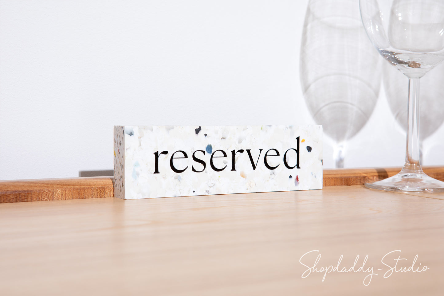 Minimalist Table top Sign for restaurant