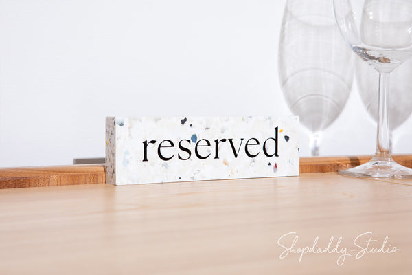 Minimalist Table top Sign for restaurant