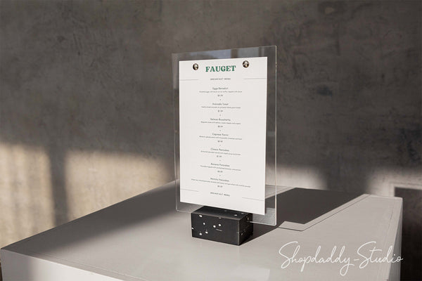 Modern Acrylic Sign Holder