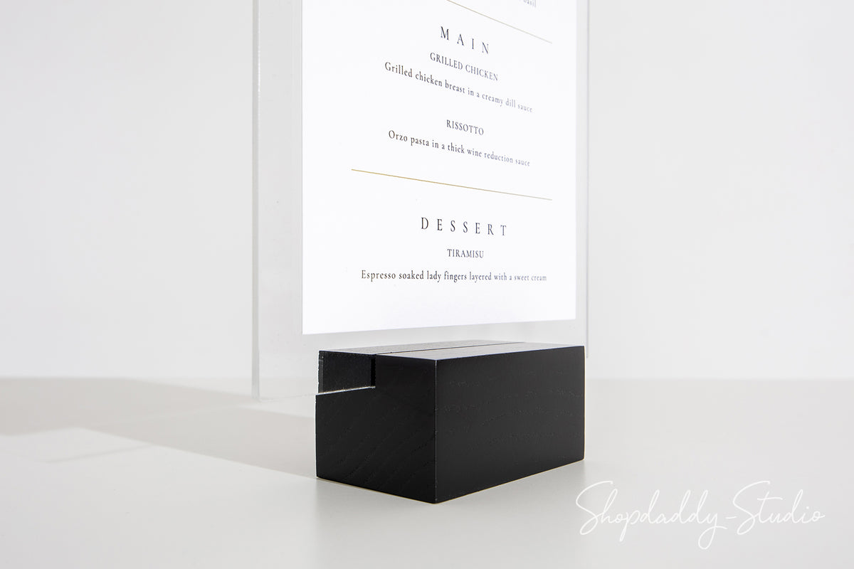Modern Black Bar Base with Acrylic Plate