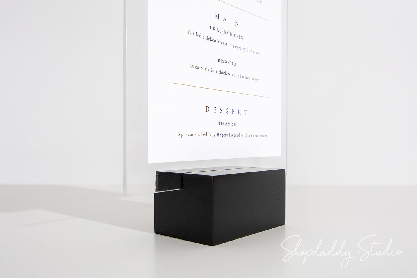 Modern Black Bar Base with Acrylic Plate