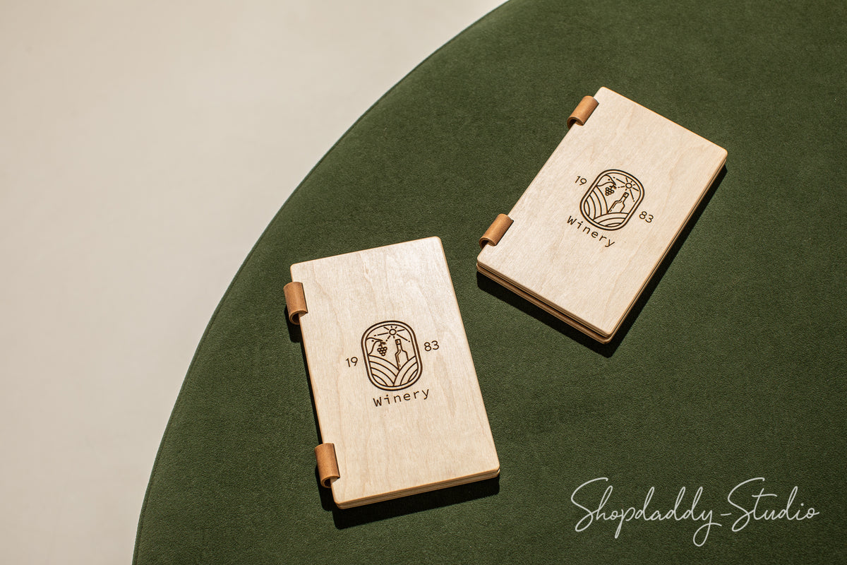 Modern Check Presenter with Leather Pocket on Screws with logo