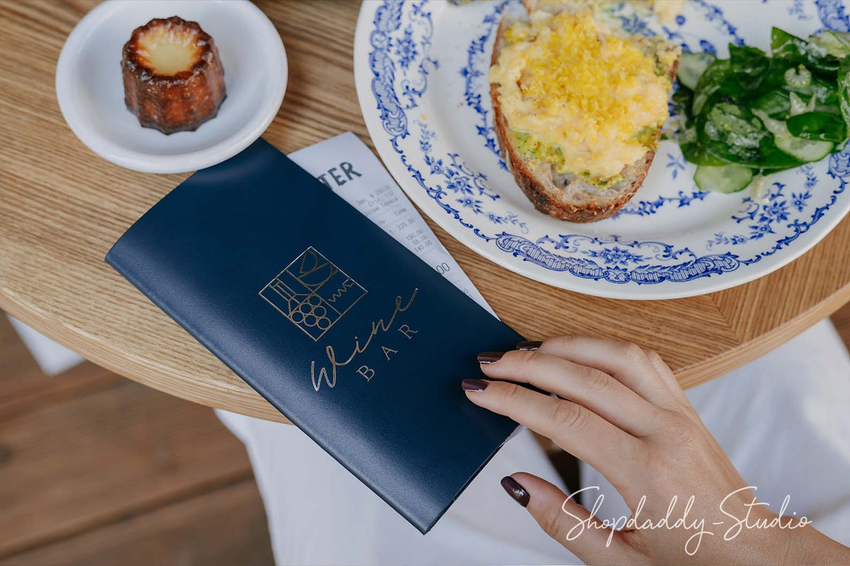 Modern Italian Leather Server Book for cafe