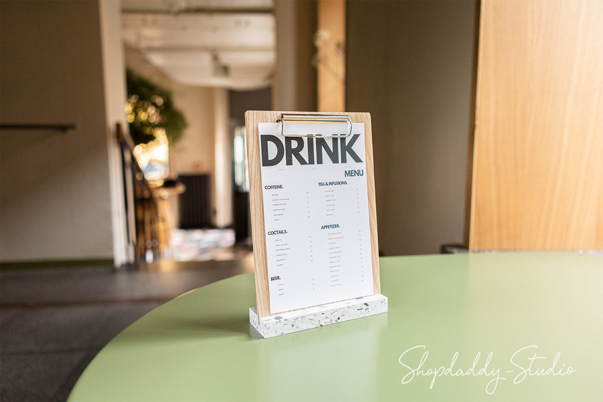 White Angled Plastic Base with Ash wood Laquer Board