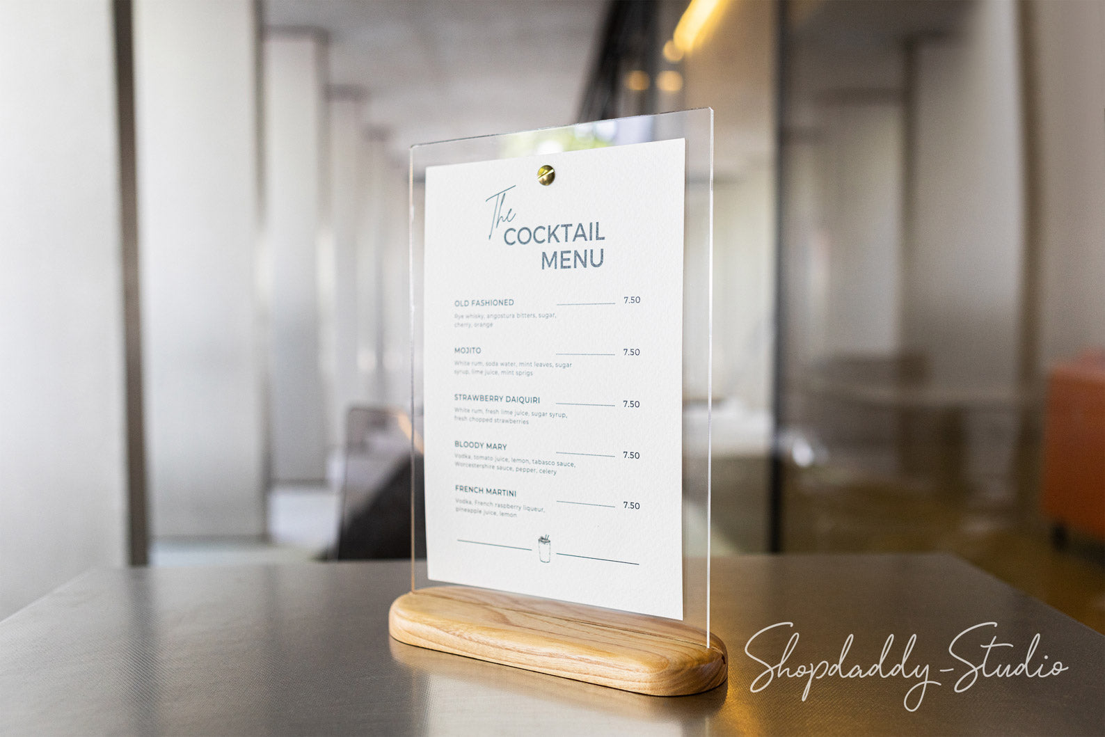 Matt Lacquer Wooden/Acrylic Table Menu Stand – Shopdaddy-Studio